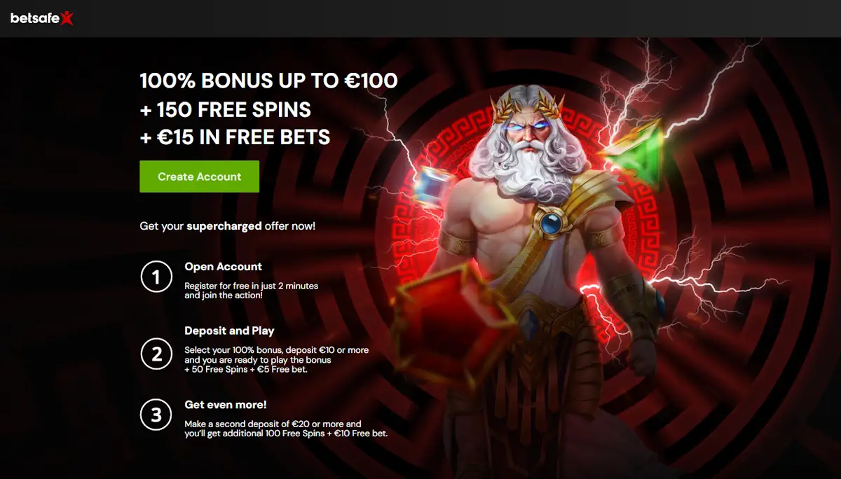 Betsafe Welcome Bonus Screenshot
